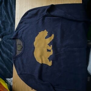 Lucky Brand Navy Bear Sweater - XXL